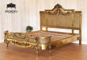 Tempat tidur ukir jepara klasik mewah louis BHF-09