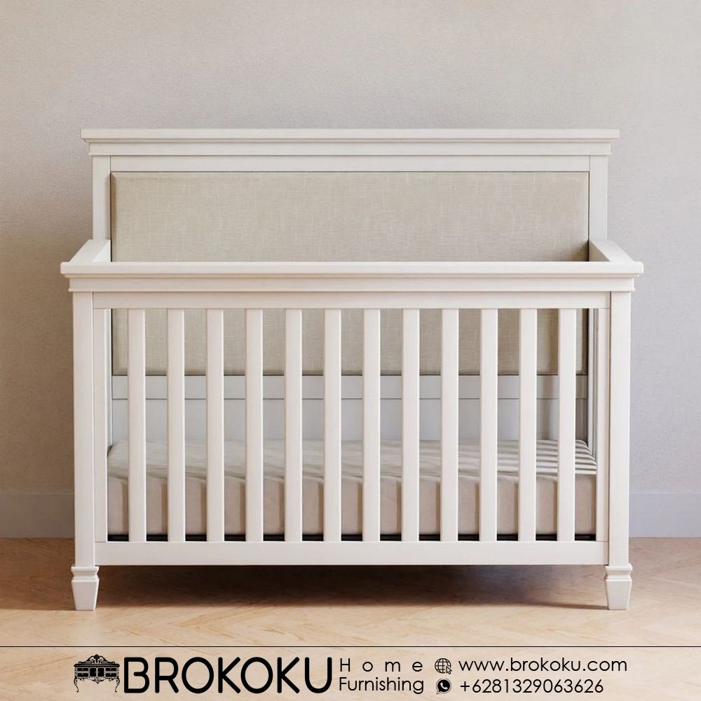 Tempat tidur bayi kayu solid modern klasik duco BHF-173